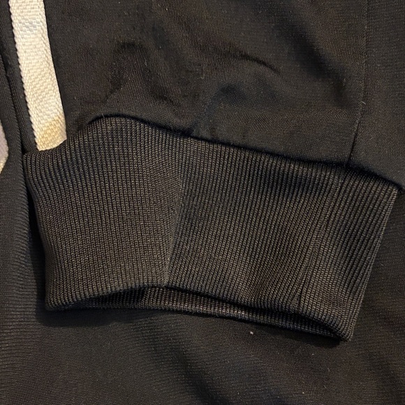 Adidas Kids Black Joggers with White Stripes - Picture 3 of 3